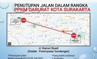 Jl Slamet Riyadi Solo Ditutup, Ini Kendaraan Yang Boleh Melintas