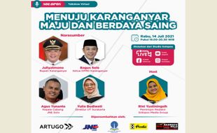 Simak Lur... Talkshow Virtual Bareng Bupati Karanganyar dan Stakeholder Besok Malam