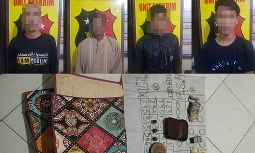 Asyik Bermain Judi Dadu di Teras Rumah, 4 Warga Ditangkap Polisi