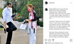 Diam-Diam Greysia Polii Bikin Sepatu Sneakers Lantas Dibeli ke Jokowi, Ini Mereknya Lur