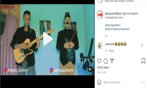 Ternyata Ada Lagu Ajakan Tetap di Rumah Berlirik Banyumasan