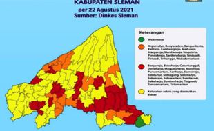 50 Kelurahan di Sleman Masih Zona Kuning Covid-19