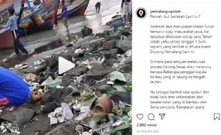 Menyampah, Sedekah Laut Warga Asemdoyong Dicibir Warganet