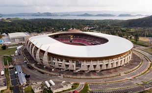 Persiapan Stadion Lukas Enembe Venue Pembukaan PON XX Papua