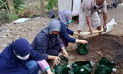 Tim 364 KKN UNS Manfaatkan Lahan Tanggul Untuk Apotik Hidup