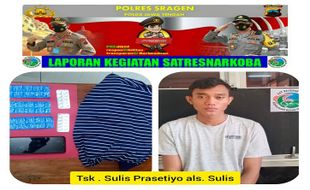 Hendak Jual 50 Pil Psikotropika, Pemuda Sidoharjo Sragen Diringkus Polisi di Tepi Jalan