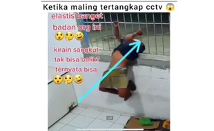 Viral! Aksi Maling HP Terobos Lubang Pagar Besi Bikin Tegang, Dikira Nyantol Ternyata...