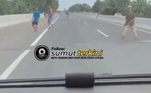 Viral: Serem! Aksi Gerombolan Palak Pengguna Tol Belawan Sumatra