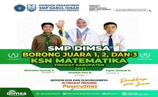 SMP Dimsa Borong Gelar Juara KSN Matematika Tingkat Kabupaten