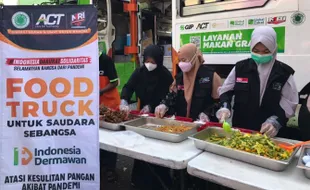 Food Truck ACT Mampir di Sragen, Bagikan Makanan Gratis bagi Peserta Vaksinasi