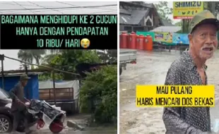 Kisah Sedih Pemulung Tua Berpenghasilan Rp10.000/Hari untuk Makan Sama Cucu