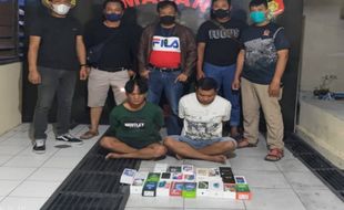 Jebol Plafon Konter, 2 Maling Gasak Puluhan HP di Kartasura Sukoharjo