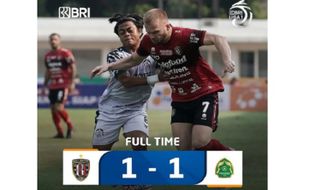 Dramatis! Bali United Ditahan Imbang Persikabo 1-1