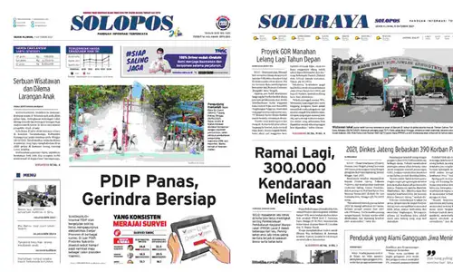 Solopos Hari Ini: PDIP Panas, Gerindra Bersiap dan Solo Ramai Lagi