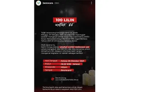 Diklat Menwa Makan Korban, Mahasiswa UNS Nyalakan 100 Lilin Malam Ini