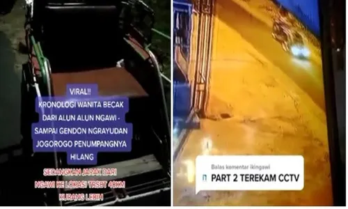 Waduh Seram! Penumpang Becak Mendadak Hilang Misterius