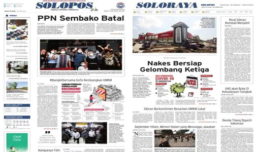 Solopos Hari Ini: PPN Sembako Batal, Nakes Bersiap Gelombang Ketiga