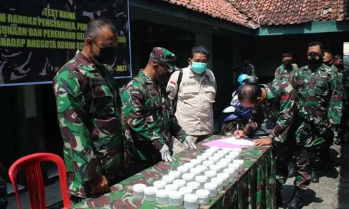 Tes Urine Mendadak, Prajurit TNI Wonogiri Negatif Narkoba