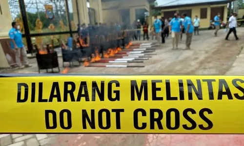 Wow! Narkotika Senilai Rp147 Miliar Dimusnahkan Polda Lampung