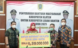 Terkumpul Rp519 Juta, Donasi ASN dan Warga Klaten Disalurkan ke Lebak