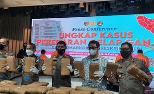 224,4 Kg Ganja Disita Polri dari Jaringan Aceh-Medan-Jakarta