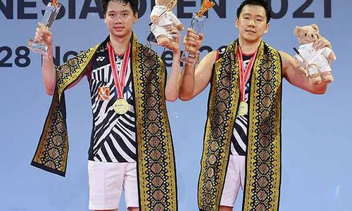 Kalahkan Jepang, Markus/Kevin Juara Ganda Putra Indonesia Open 2021