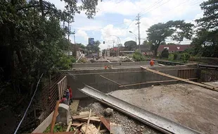 Proyek Jembatan Jonasan Solo Molor, Ini Foto-Foto Progres Pengerjaan