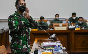 Foto-Foto Andika Perkasa Jalani Fit & Proper Test Jadi Panglima TNI