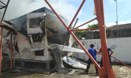 Diduga Korsleting, Tower BTS di Simo Boyolali Terbakar