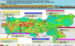 Hujan Lebat Bakal Guyur Jateng, Ini Lokasi Rawan Longsor