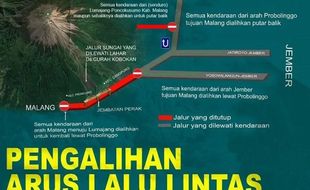 Jembatan Putus Akibat Lahar Semeru, Jalur Piket Nol Lumajang Ditutup