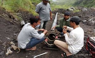 Air dari Bebeng Kembali Aliri Rumah Warga Lereng Merapi Klaten