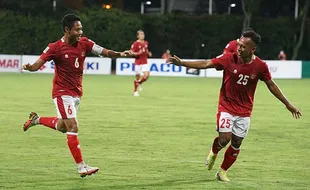 Piala AFF: Timnas Indonesia Tekuk Kamboja 4-2, Ini Foto Pertandingan