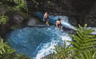 Jernihnya Kalimancur Gowak, Air Terjun 4 Tingkat di Rembng