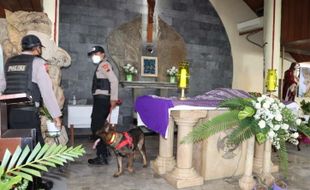 Polres Sragen Periksa Gereja dengan Anjing Pelacak, Ini Hasilnya