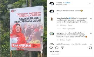 Baliho Puan Bersebaran di Posko Gunung Semeru, Ini Kata Warganet