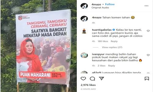 Baliho Puan Bersebaran di Posko Gunung Semeru, Ini Kata Warganet