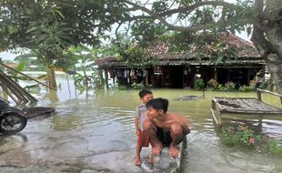 Banjir Landa Brati Grobogan, 150 Rumah dan 200 Hektare Sawah Terendam