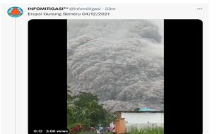 Gunung Semeru Erupsi, BPBD Siapkan Evakuasi Warga