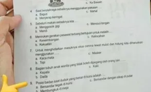 Soal Ujian SD Kelas 1 Pasuruan Dianggap Tak Pantas, Ini Kata Dinas