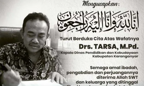 Kabar Duka, Kepala Disdikbud Karanganyar Meninggal Dunia