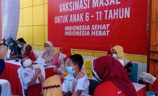 BIN Turun Tangan Percepat Vaksinasi Anak 6-11 Tahun di Sragen