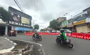 Water Barrier Terpasang, Pengendara Lawan Arus Nihil di Jensud Wonogiri