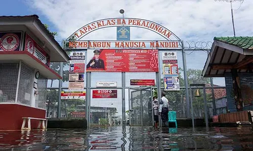 Lapas Pekalongan Jateng Tergenang Banjir, Ganggu Aktivitas Warga Binaan