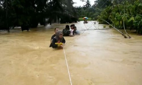 Tahun Baru 2022, Ribuan Rumah di Aceh Timur Terendam Banjir