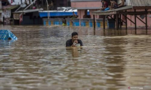 Hujan Ekstrem Picu Banjir di Wilayah Kalimantan Selatan