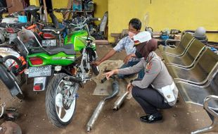 Polisi Sukoharjo Kian Gencar Tertibkan Pengguna Knalpot Brong