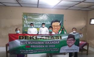 Kiai dan Guru Ngaji di Pedan Klaten Dukung Cak Imin Maju Capres 2024