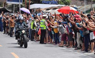 Jajal Infrastruktur, Ini Foto-Foto Presiden Touring Motor di Sumut