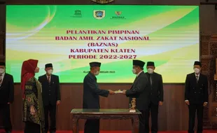 Dilantik, Baznas Klaten Dukung Pengentasan Angka Kemiskinan di Bawah 10%